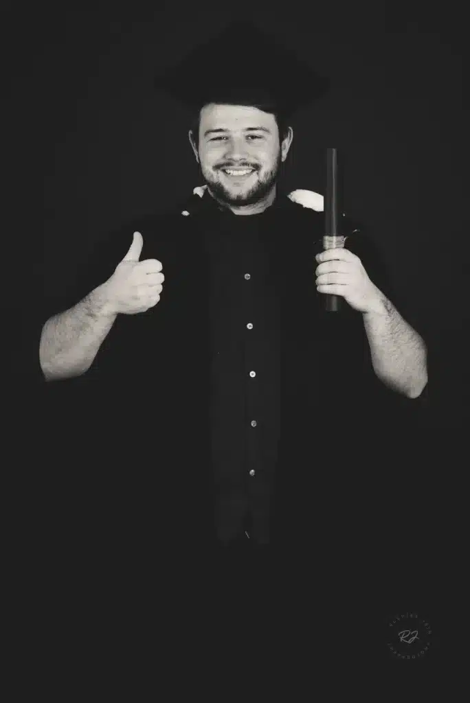 Expertly crafted graduation portraits highlighting the excitement of the moment